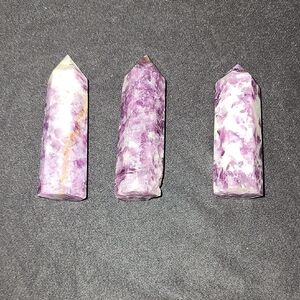 Purple Crystal Obelisk Set